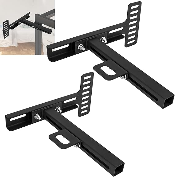 Adjustable Headboard Brackets, Universal Headboard Bracket Kit for Metal Bed Frame, Bed Foot Board Extension Kit Fit Twin Full Queen King Removable Bed Feet
