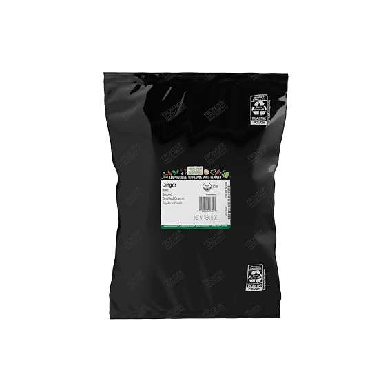Frontier Co-op Ginger Root Powder, 1-Pound Bulk, Spicy Sweet Powder For Food & Tea, Finely Ground, Kosher, Organic