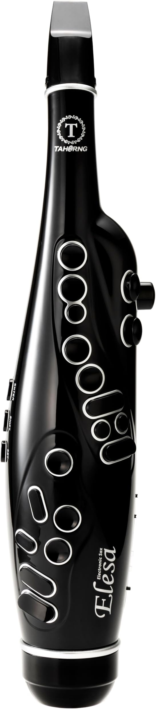 Elesa Electronic Saxophone, Digital Wind Instrument, Bluetooth (Black)