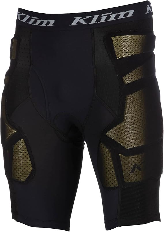KLIM Men's Tactical Short Motorcycle Padded Compression Baselayer - Size Large - Black
