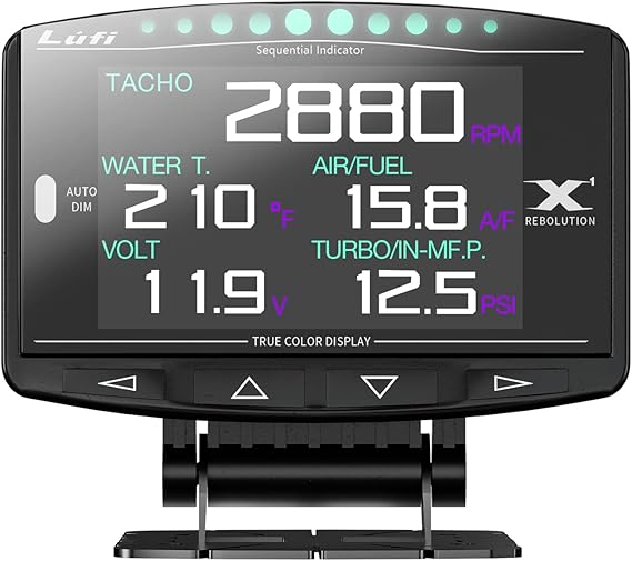 Lufi X1 Obd2 Gauge Display Fuel Car Companion, Multi-Function & Overload Protection