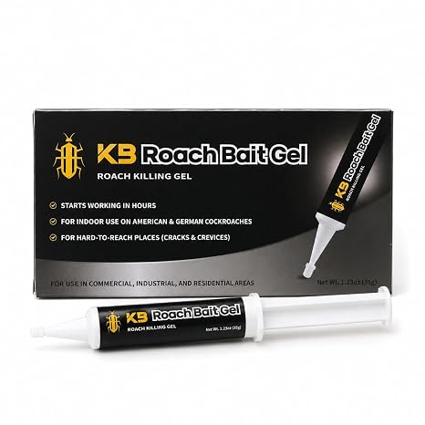 German Roach Killer Indoor Infestation for Home | 97~99% Lab-Tested Mortality in 14 Days - 0.05% Fipronil | Targeted Spot Treatment, 1 Syringe (35g)