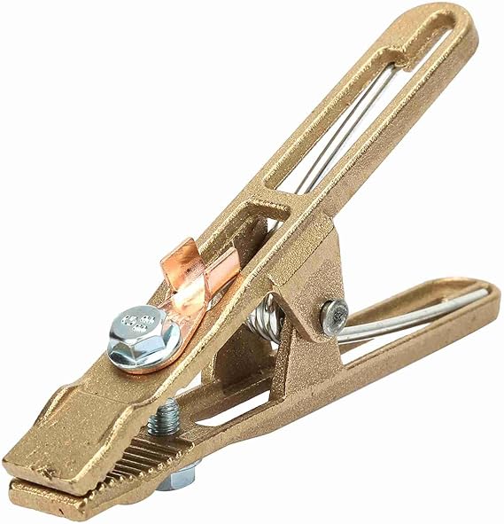 Welding Ground Clamp Brass Earth Clamp A-shape Welder Earth Ground Cable Copper Grip Clip Clamp Pliers for Welding Machine Miller Ground Clamp For Welder (260A)