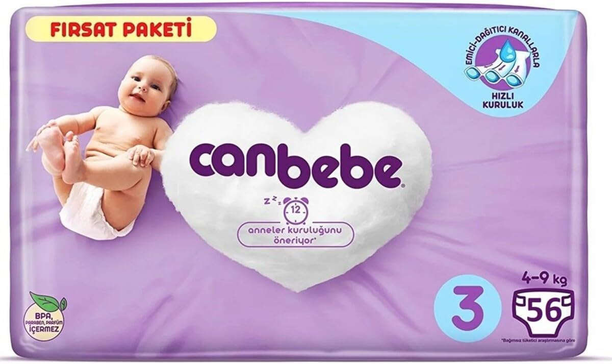 Canbebe Opportunity Pack Diapers, Midi 56 packs