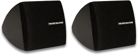 Theater Solutions TS30B Mountable Indoor Speakers Black Bookshelf Pair