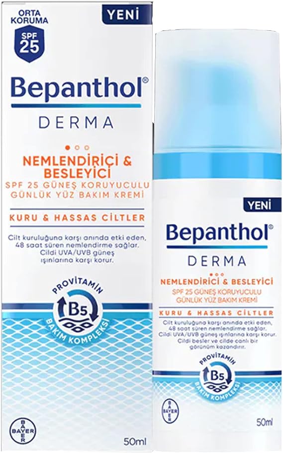Bepanthol Derma Neml& Besl. Spf25 Günlük Yüz Bakim Kremi̇ 50 Ml