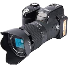 DSLR Camera, 3 inch LCD Monitor, 24x Telephoto Lens, Wide Angle Lens, Built-in Microphone, Multi-Scene Video Recording, 4K Digital Camera, Camcorder