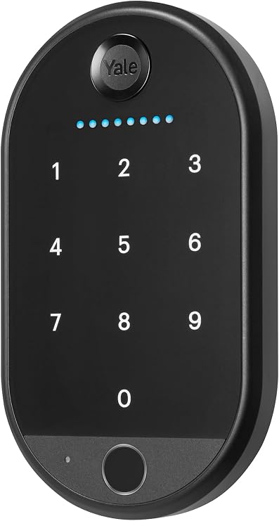 Yale Keypad Touch, Fingerprint Door Lock, Keyless Entry, Smart deadbolt, Pin Code Entry - Does Not Include Required Smart Lock