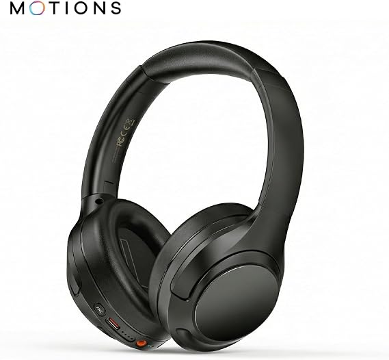 MOTIONS MS-H61 Kulak Üstü Kablosuz Kulaklık, ANC Gürültü Engelleme, Hi-Fi, Harici Mikrofonlu, Profesyonel, Bluetooth 5.3, Siyah