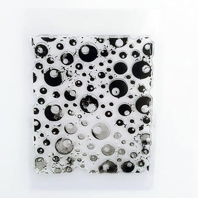 Linda Craft 1pc Round Circle Dot Clear Stamps for Card Making Decoration and DIY Scrapbooking