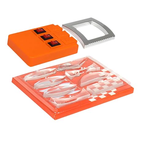 Hemobllo Physics Optical Experiment Kit Plastic Convex Lens and Prism for Demonstrating Optical Effects and Principles in Laboratories and Science Classrooms
