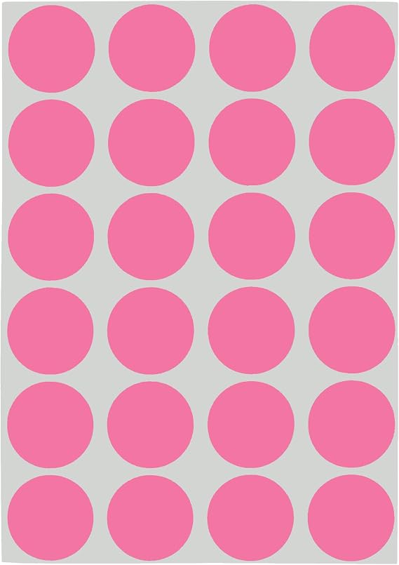 ChromaLabel Removable Stickers, 3/4 Inch Rose, 1008/Pack