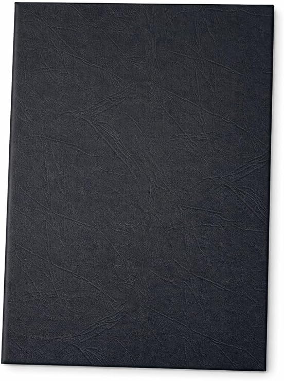 Leathergrain Binding Covers - Premium 240gsm Card - A5 - Black - Pack of 50