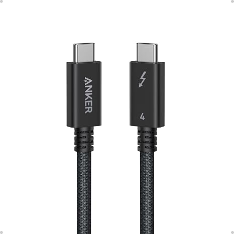 Anker Prime Thunderbolt 4 Cable, 3.3 ft USB C to USB C Cable, 240W Charging, 40Gbps Data Transfer, Supports 8K/4K Displays, for MacBook Pro, iPhone 17/16/15, iPad Pro,and More