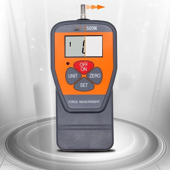 Push-Pull Meter, 500N Digital Force Gauge With Various connectors, Switchable units N/LB/Kg, Auto Backlit LCD, Auto Power-Off, Auto Power-Off,for Teaching School Lab