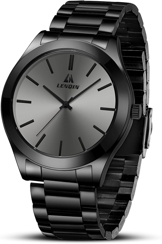 Mens Watches Stainless Steel Waterproof Analog Quartz Dress Wrist Watch