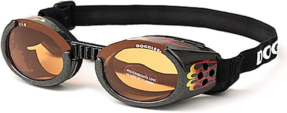 Doggles ILS Large Racing Flames Frame and Orange Lens