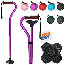 BigAlex Folding Walking Sticks for Men & Women, Adjustable Stability Stick for Mobility, Heavy Duty, Foldable, Lightweight, Portable Travel Aid with Comfortable Offset Handle for Seniors & Adults