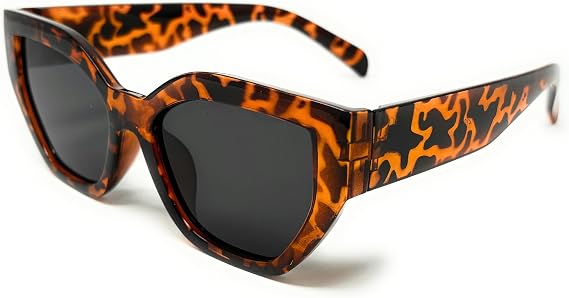 Oversized Cat Eye Sunglasses for Women, Thick Retro Designer Inspired Frame