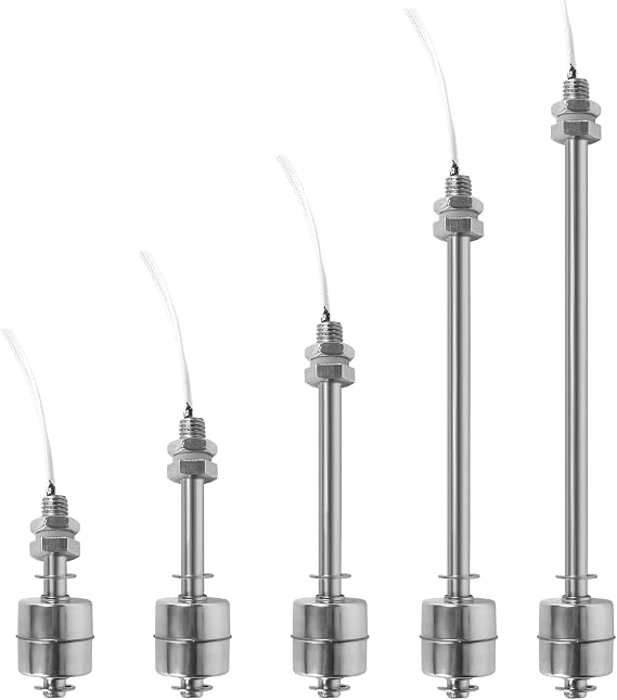 Liquid Water Level Sensor Float Switch 304 Stainless Steel Automatic Level Controller Sensor for Electrical, Drainage, Level Control and Alarm (300mm)