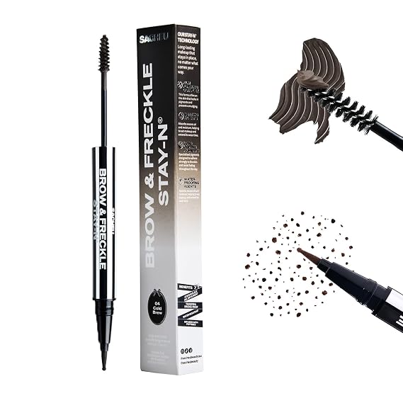 Sacheu Brow & Freckle STAY-N, 2-in-1 Brow Gel & Freckle Pen, Cold Brew