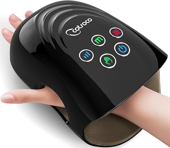 cotsoco Upgraded Hand Massager - 3Massage Sizes, Cordless Hand Massager with Heat & Compression for Arthritis and Carpal Tunnel, Relaxation at Home, Office, Outdoors, Gift for Men and Mom
