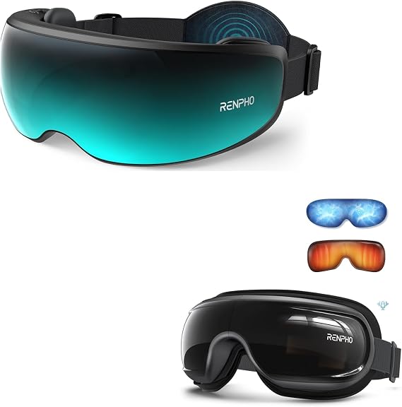 RENPHO Eye Massager with Heat and Cooling Eye Massager with Mist & Temple Massage