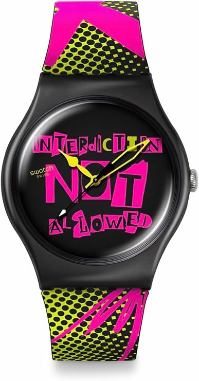 Swatch DISTORT MODE SO32B121 Wristwatch, Black