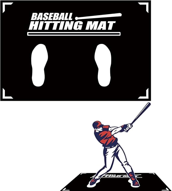 Baseball Training Mat, T Ball, Baseball and Softball Batter Stance Training Mat, Batting Mat 23.6 x 35.4 Inch
