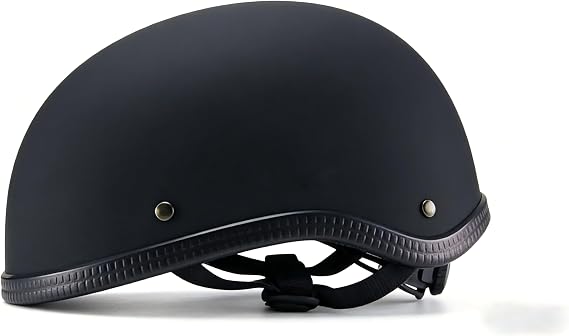 Retro Half Helmet DOT Approved Motorcycle Half Helmet | Classic Open Face Beanie Helmet, Low Profile Biker Helmet, Half Motorcycle Helmets for Cruiser