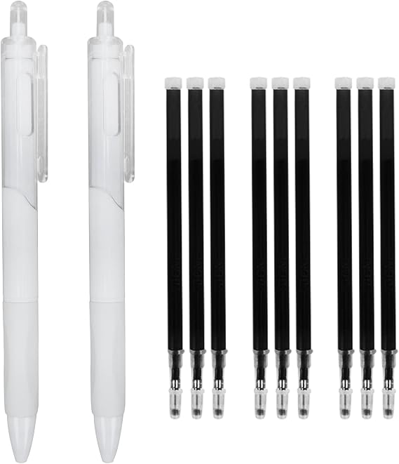 50 Pieces Heat Erasable Pens for Sewing Quilting Dressmaking, Disappearing Ink Refill Pen Sewline Heat Erase Pens Fabric Pencil Fabric Pen Tailors Chalk Marking Pens