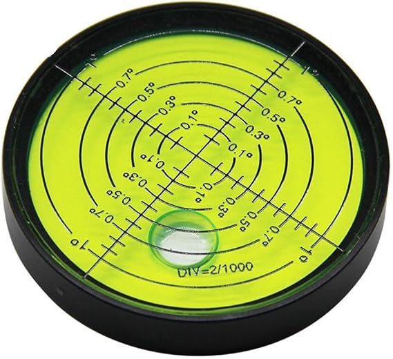 Yuanpgky Horizontal Bubble High-Precision Level,Metal Bubble Round Level, for BULLS Eye Level For Shop Machines And Turntables(B)