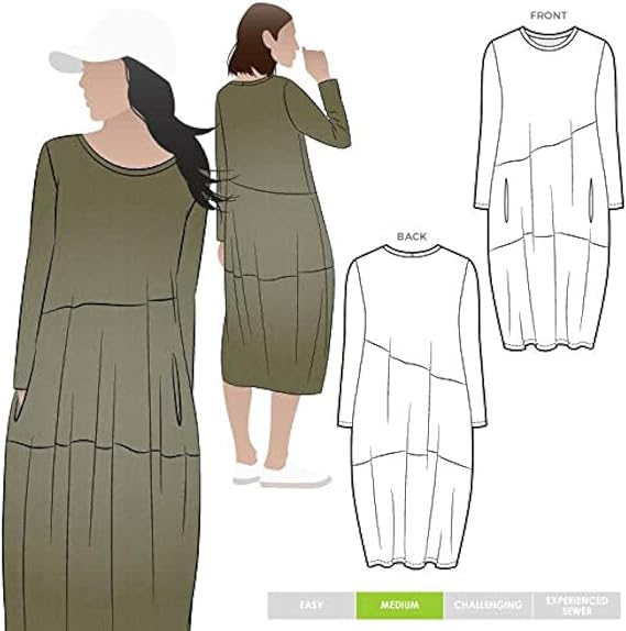 Style Arc Sewing Pattern - Venice Knit Dress (Sizes 04-16)