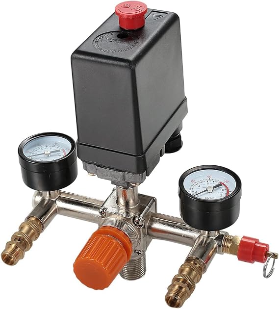 Secbolt Air Compressor Pressure Switch Regulator Gauges (Vertical Switch)