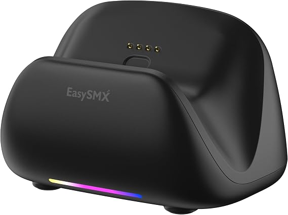 EasySMX X05Pro Controller Dock USB-C Powered Charging Stand with Receiver Storage, Anti-Slip Base, Clean Desk Setup, Premium Display for PC & Switch Gamers