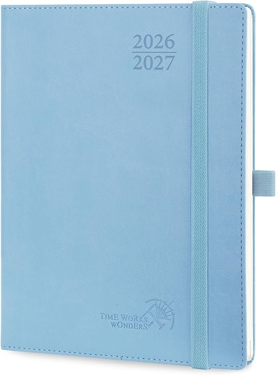 POPRUN Calendar 2026 2027 Weekly Planner Approx. A5 Softcover with PU Leather