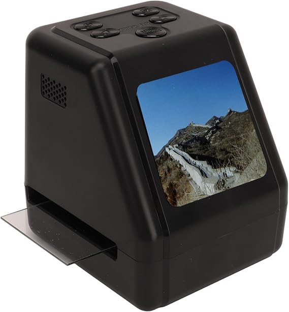 Slide Negative Scanner with Large 2.0 LCD Screen, Convert Color B W Negatives Slides 135mm, 126, 110 Film Super 8 Slide to 12MP JPEGs,Negatives Film and Slide Digitizer