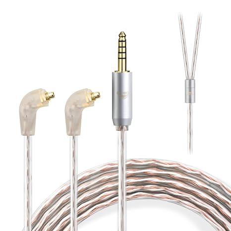 okcsc ER4SR to 4.4MM Upgraded Replacement Cable for Etymotic Earphones Cable 4 Core for Etymotic ER4SR ER4XR ER3XR ER3SE ER2XR ER2SE LN008099 3.94FT
