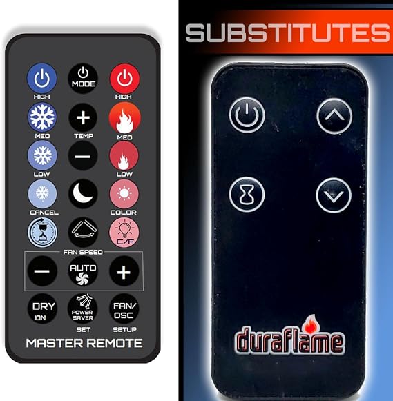 Replacement Fireplace Part Remote Control for Your Dura Flame Duraflame Fire Place | Version 2