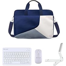 Microcase Xiaomi Poco Pad M1 12.1 inch için Macbook Çantası+Türkçe Bluetooth Klavye+Mouse+Tablet Standı Beyaz AL5164