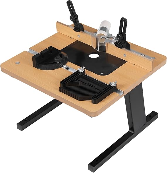 Router Table with Stand, Adjustable Fence, Universal Benchtop Router Table for Woodworking