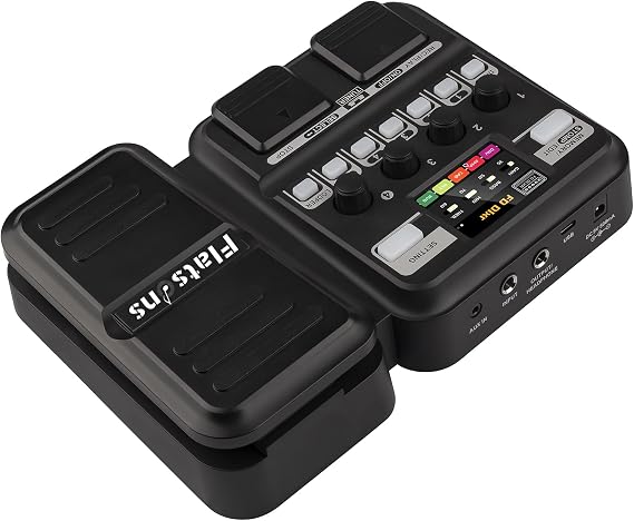 KMF-1 Multi Effects Guitar Pedal, 18 Amp/Cab Electric Guitar Effects with 59 Effects, 42 Drum Rhythms, Looper, Audio Aux In - Battery Installable for Indoor/Outdoor Practice Performance