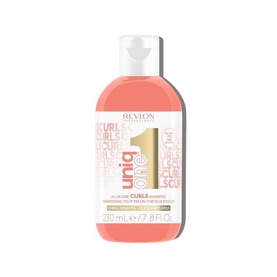 REVLON PROFESSIONAL UniqOne Curls 10-in-1 Shampoo, Sulfate-Free, 7.7 Fl Oz