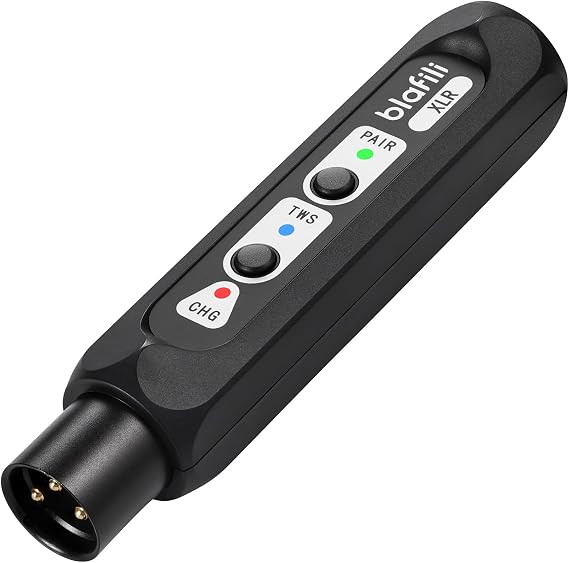 XLR Bluetooth Receiver XLR Male Output for Audio Mixers PA DJ Systems | aptX HD & Low Latency, TWS Stereo Requires 2 Units, Silent Pairing, for PA/DJ/Amps, AAC/SBC, 10+ Hour Battery