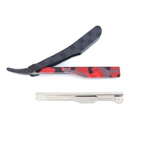 StyleCraft x Deluxe Line Professional Barber Straight Razor Camo Red
