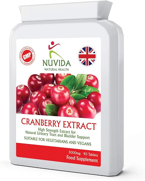 High Strength Cranberry Tablets - Cystitis & UTI Support - 90 Tablets