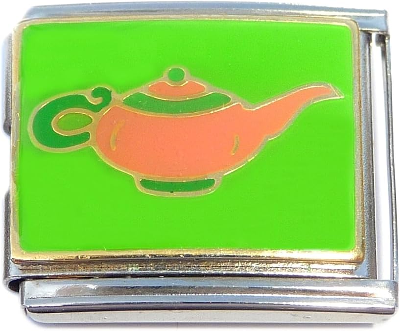 NewCharms MEGA Vintage Aladdin Lamp Genie Italian Charm (18mm Double Size Charm)