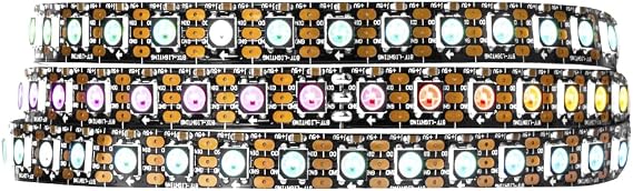 BTF-LIGHTING WS2812B IC RGB LED Strip,UL Listed,DC5V 3.28FT 100LED IP30