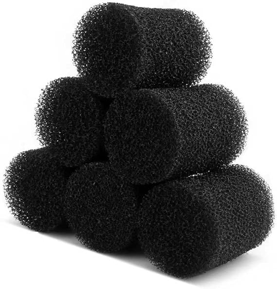6 Pack Aquarium Pre Filter Intake Sponge Replacement for Fluval AC70/AC110/ Power Filter, for Use in Freshwater & Saltwater Aquariums
