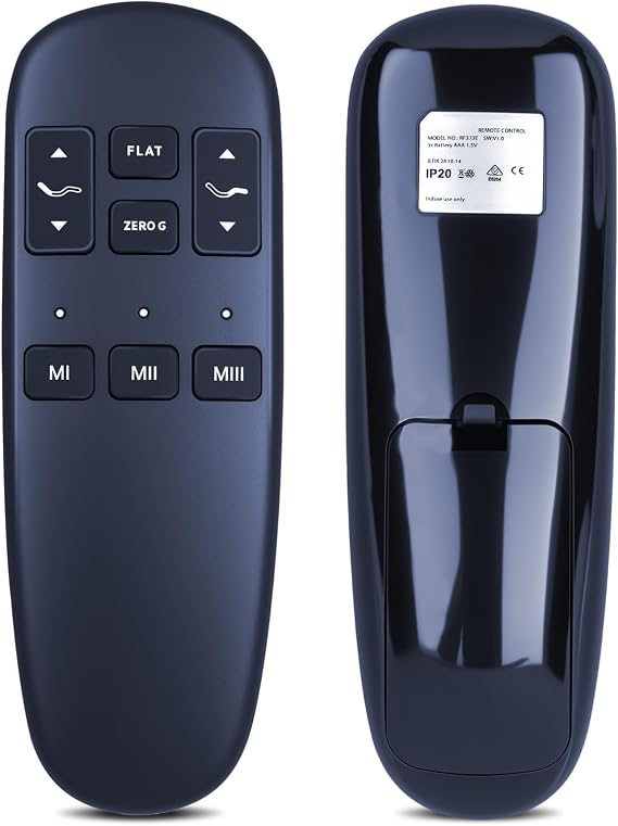 Replacement Remote Control for Blissful Nights e3 Split King, for ZZZEN E3 Sleep Science Q Greaton Adjustable Bed Base Frame, Part Number RF373E